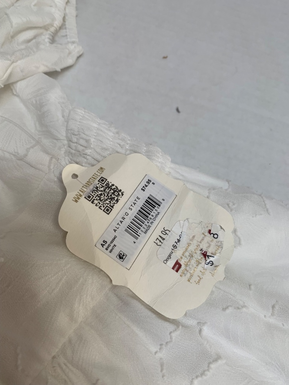 NWT Altar'ed  State Candace Babydoll Style White Size S Dress - Picture 6 of 12